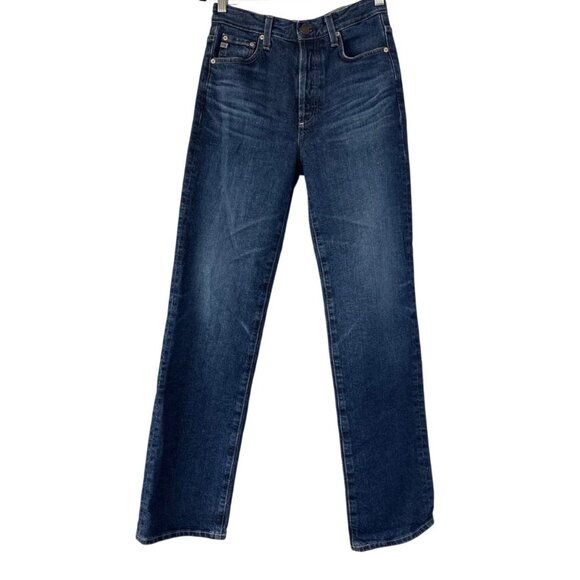 AG Womens 26 Jeans Alexxis High Rise Straight Leg Button Fly Blue Japanese Denim - Picture 13 of 13